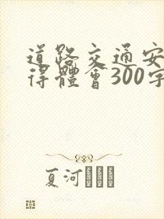 道路交通安全心得体会300字