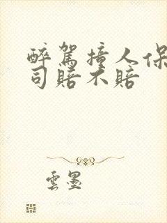 醉驾撞人保险公司赔不赔