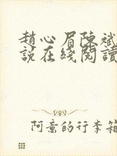 赵心眉陈斌的小说在线阅读全文