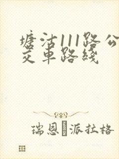 塘沽111路公交车路线