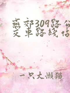 燕郊309路公交车路线站点
