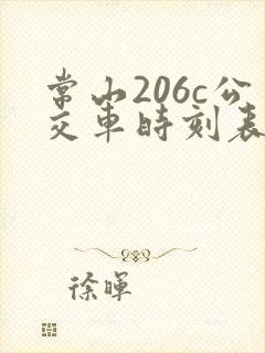 常山206c公交车时刻表