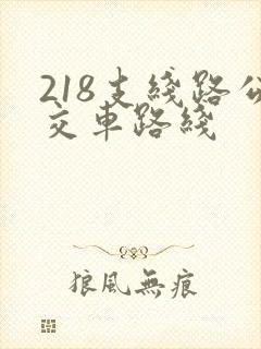 218支线路公交车路线