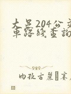 大足204公交车路线查询