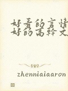 好看的言情文笔好的高干文