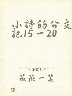 小诗的公交车日记15一20 小诗的公交车日记15一20
