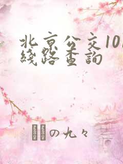 北京公交101线路查询