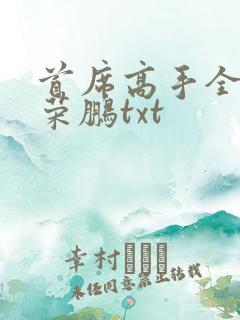首席高手全集谢荣鹏txt
