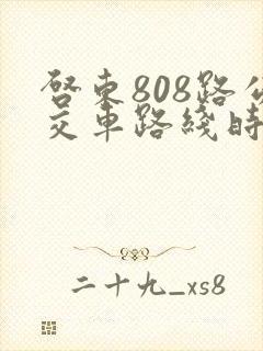 启东808路公交车路线时间表