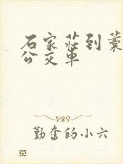 石家庄到藁城的公交车
