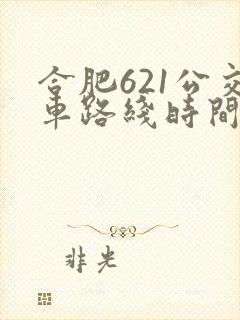 合肥621公交车路线时间表