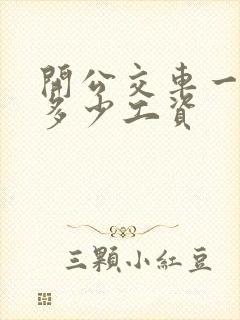 开公交车一个月多少工资