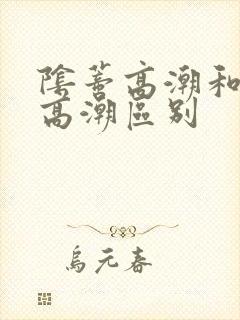 阴蒂高潮和阴道高潮区别