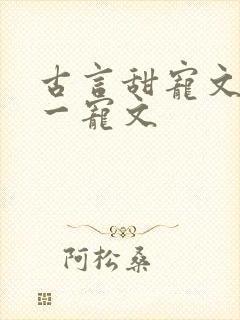 古言甜宠文一对一宠文