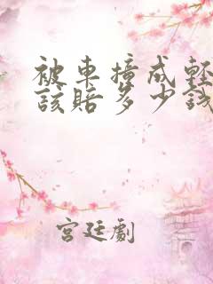 被车撞成轻伤应该赔多少钱呢?