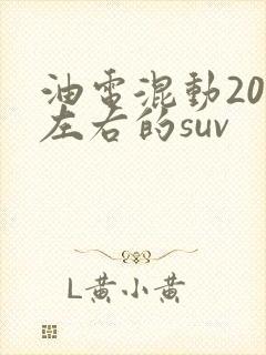 油电混动20万左右的suv