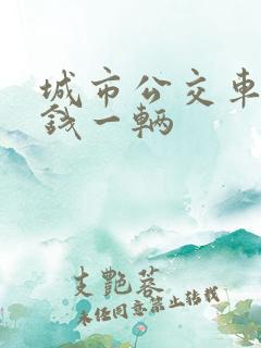 城市公交车多少钱一辆
