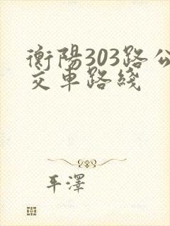衡阳303路公交车路线