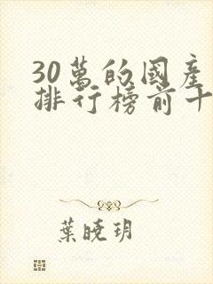 30万的国产车排行榜前十名