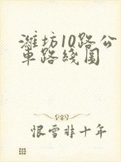 潍坊10路公交车路线图 潍坊10路公交车路线图