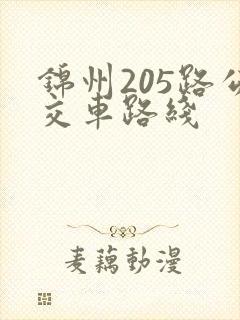 锦州205路公交车路线