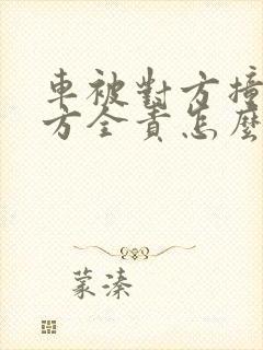 车被对方撞了对方全责怎么赔偿