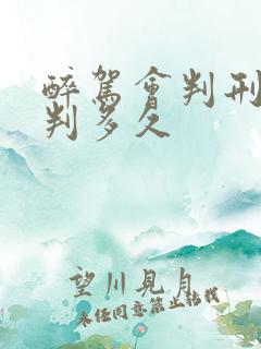 醉驾会判刑吗,判多久