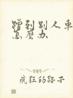 蹭到别人车跑了怎么办
