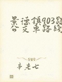 景德镇903路公交车路线和时间