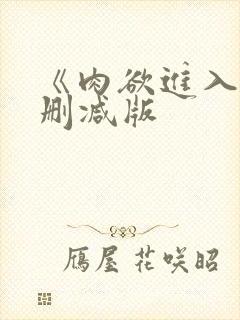 《肉欲进入》无删减版