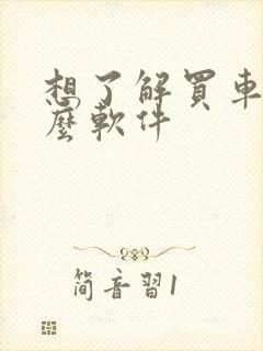 想了解买车下什么软件