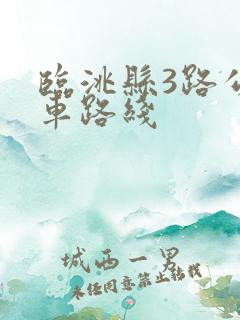 临洮县3路公交车路线