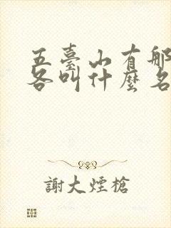五台山有那五台各叫什么名