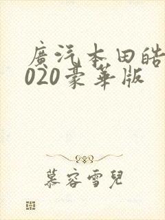 广汽本田皓影2020豪华版