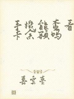 手机能查看公交卡余额吗