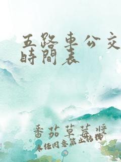五路车公交路线时间表