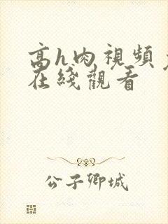高h肉视频免费在线观看