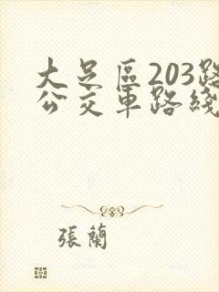 大足区203路公交车路线