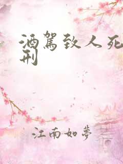 酒驾致人死亡判刑