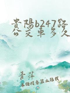贵阳b247路公交车多久一趟