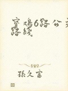 宝鸡6路公交车路线