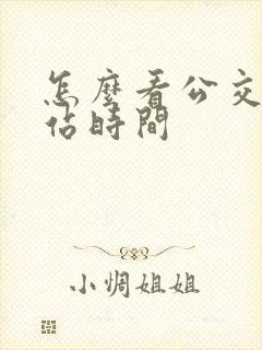 怎么看公交车到站时间