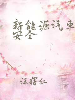 新能源汽车用电安全