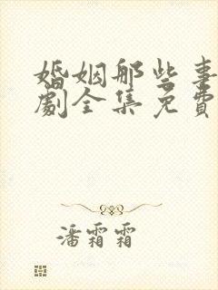 婚姻那些事电视剧全集免费观看完整版