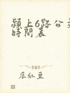 颍上6路公交车时间表