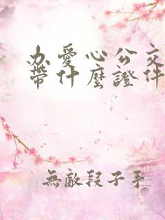 办爱心公交卡要带什么证件