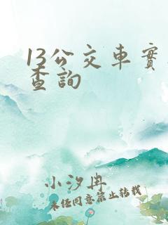 13公交车实时查询 13公交车实时查询