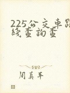 225公交车路线查询查