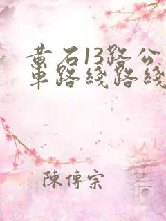 黄石13路公交车路线路线图