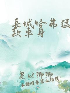长城哈弗猛龙新款车身